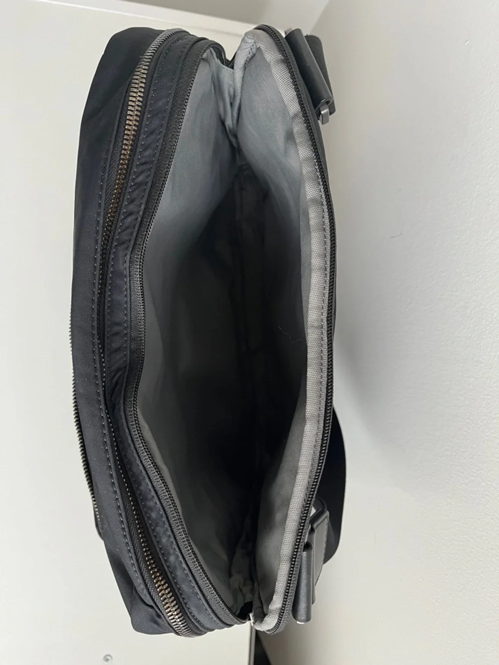AWAY Black Crossbody Messenger Bag - Minimal Everyday Carry